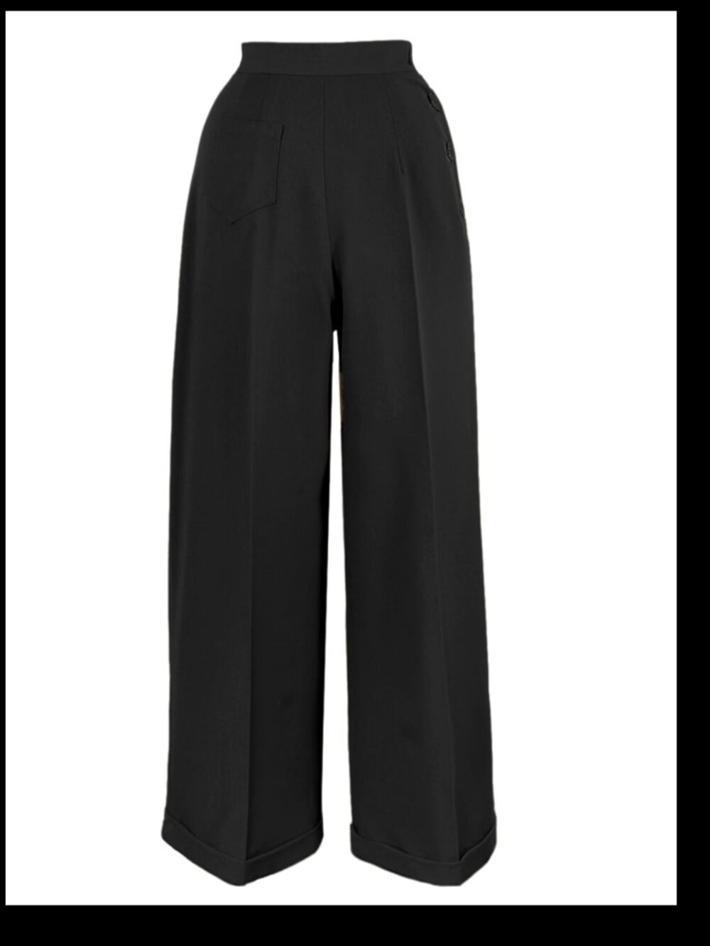 Vivien of Holloway Katharine Swing Trousers Black size 12 (fits more like size 1